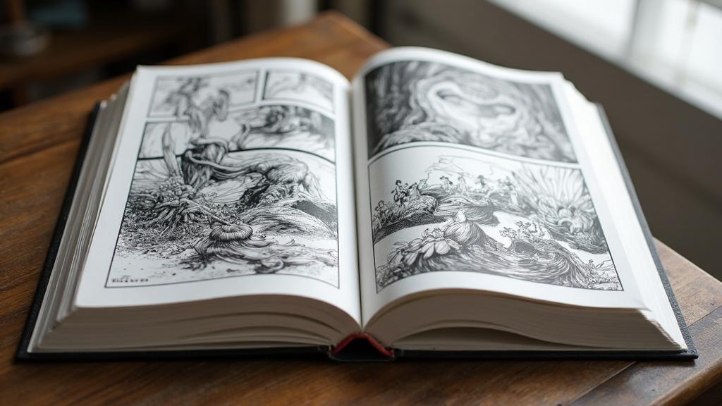 zelfgemaakte manga in boekvorm gedrukt