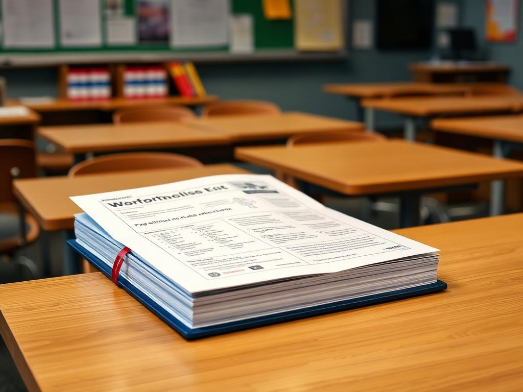 professionally printed workbook with exercise pages